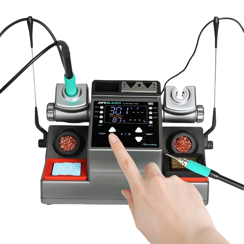 AIFEN A902 Dual-Handle 120w Solder Iron Station with 115/210/245 Solder Handle