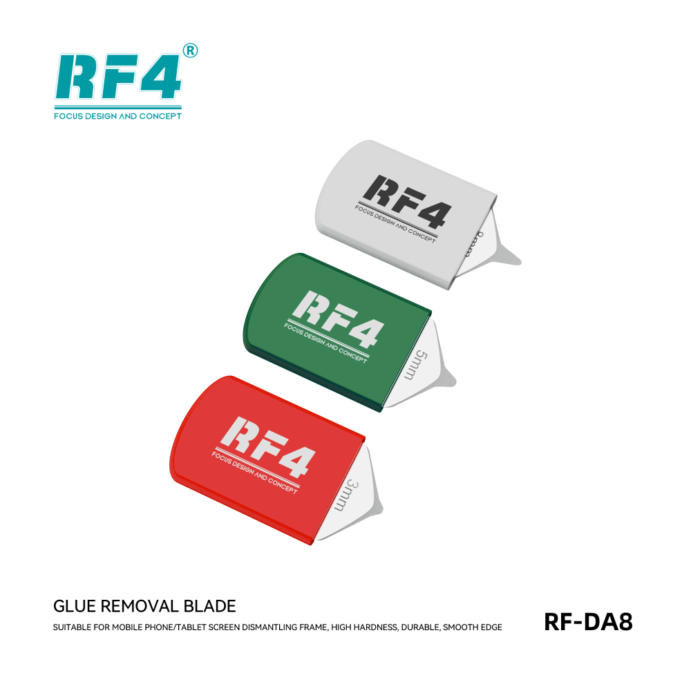 RF4 new product 3pcs/lot glue removeal blade RF-DA8,suitable for mobile phone/tablet screen dismantling frame,high hardness,burable,smooth edge