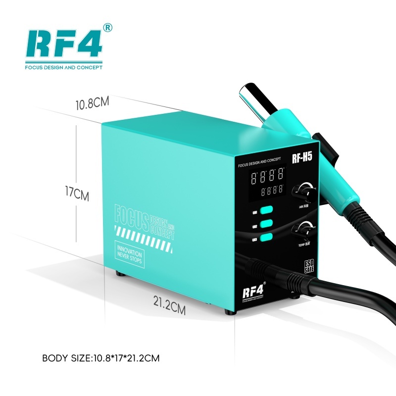 RF4 H5 800W 480℃ Digital Display Hot Air Rework Station