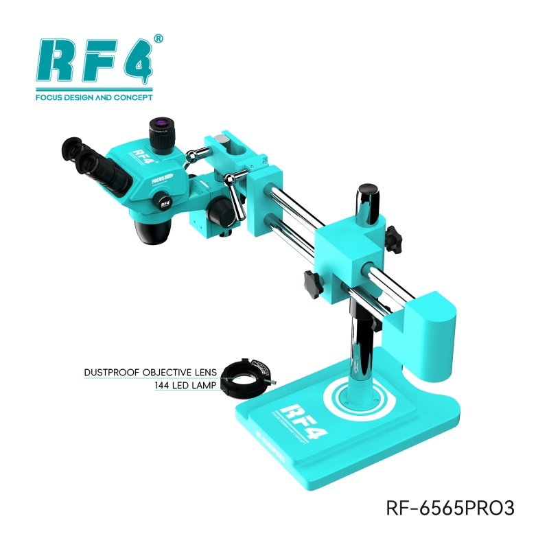 RF4 6565PRO3 Trinocular Microscope with 144 LED Light
