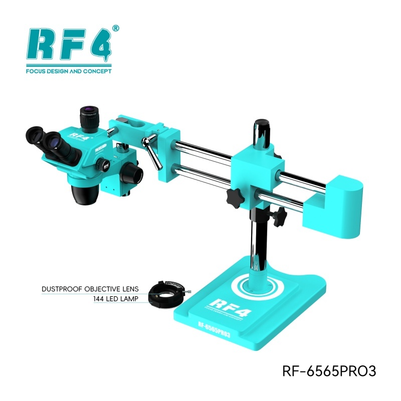 RF4 6565PRO3 Trinocular Microscope with 144 LED Light