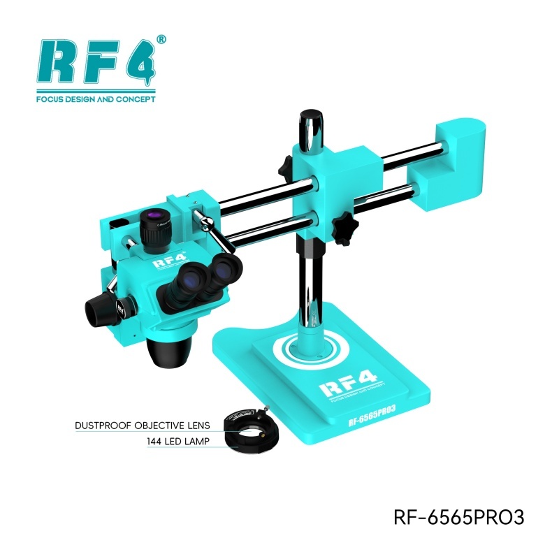 RF4 6565PRO3 Trinocular Microscope with 144 LED Light