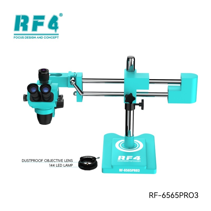RF4 6565PRO3 Trinocular Microscope with 144 LED Light