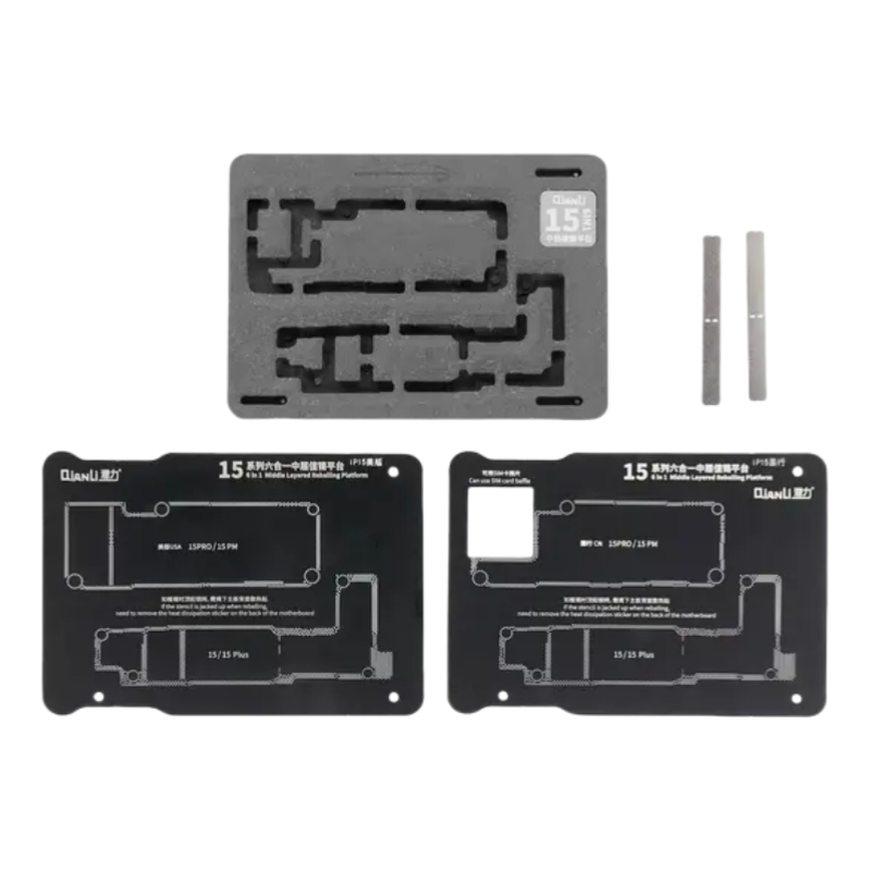 Qianli 15 Series 4 in 1 Middle Frame BGA Reballing Stencil Template