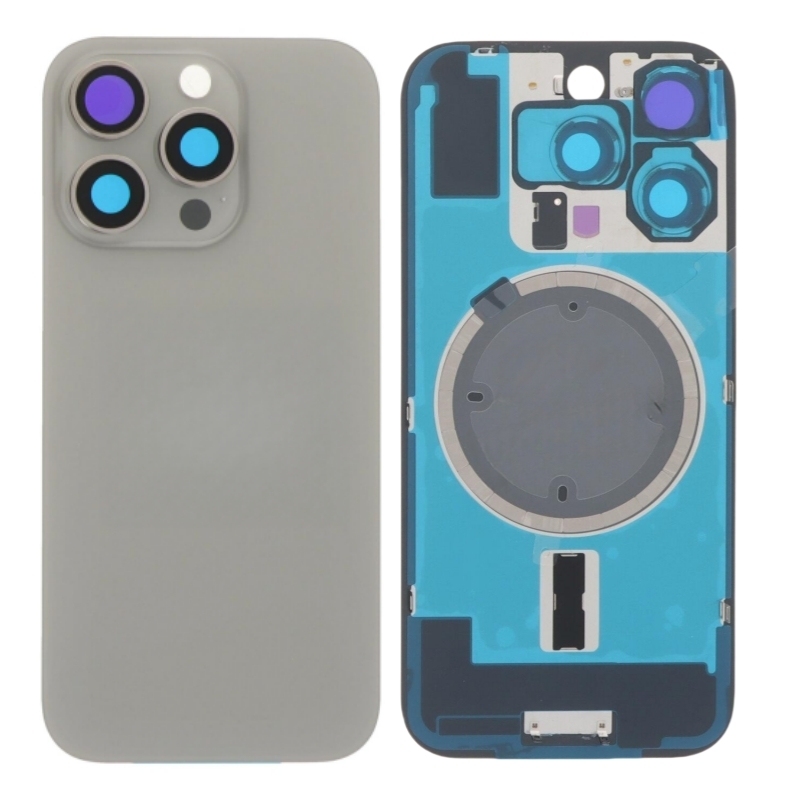 OEM Back Rear Glass Replacement with Back Plate for iPhone 16pro 16promax
