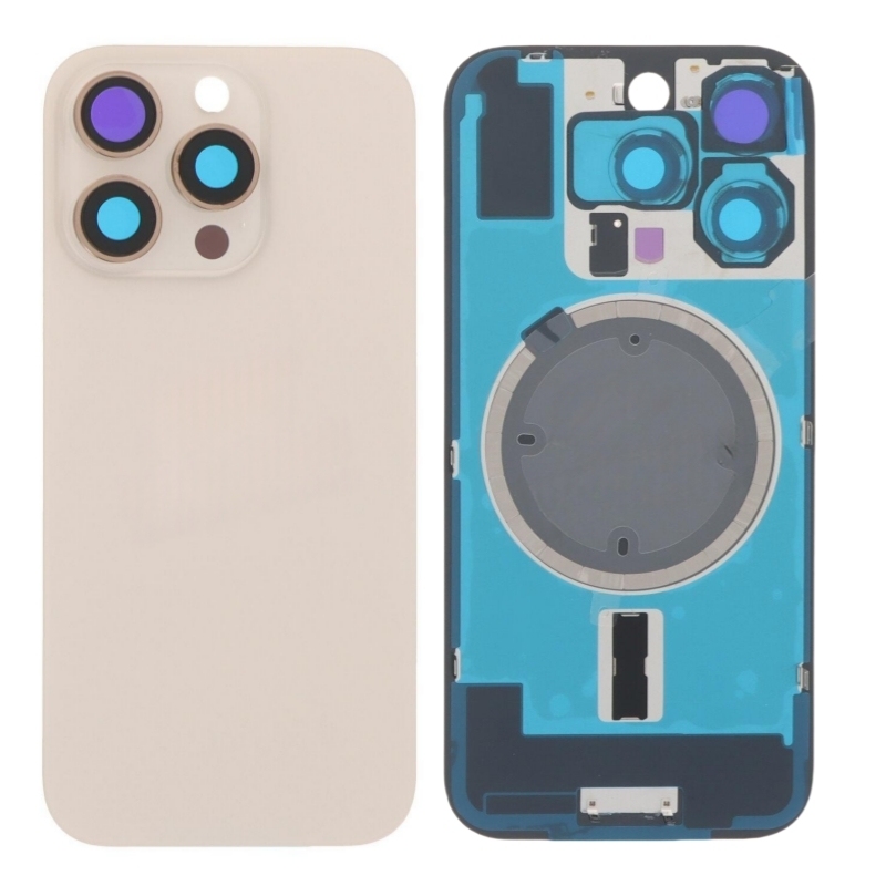 OEM Back Rear Glass Replacement with Back Plate for iPhone 16pro 16promax