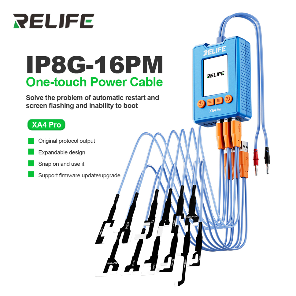 Relife XA4 Pro Power Boot On Cable with Control Button for iPhone 16PM - 8