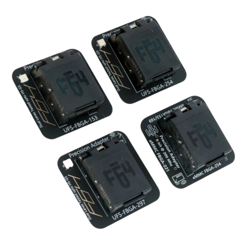 Flash F64 Ultra Box with UFS BGA153/254/297 Socket  & eMMC 4 in 1 Socket ISP Aadapter