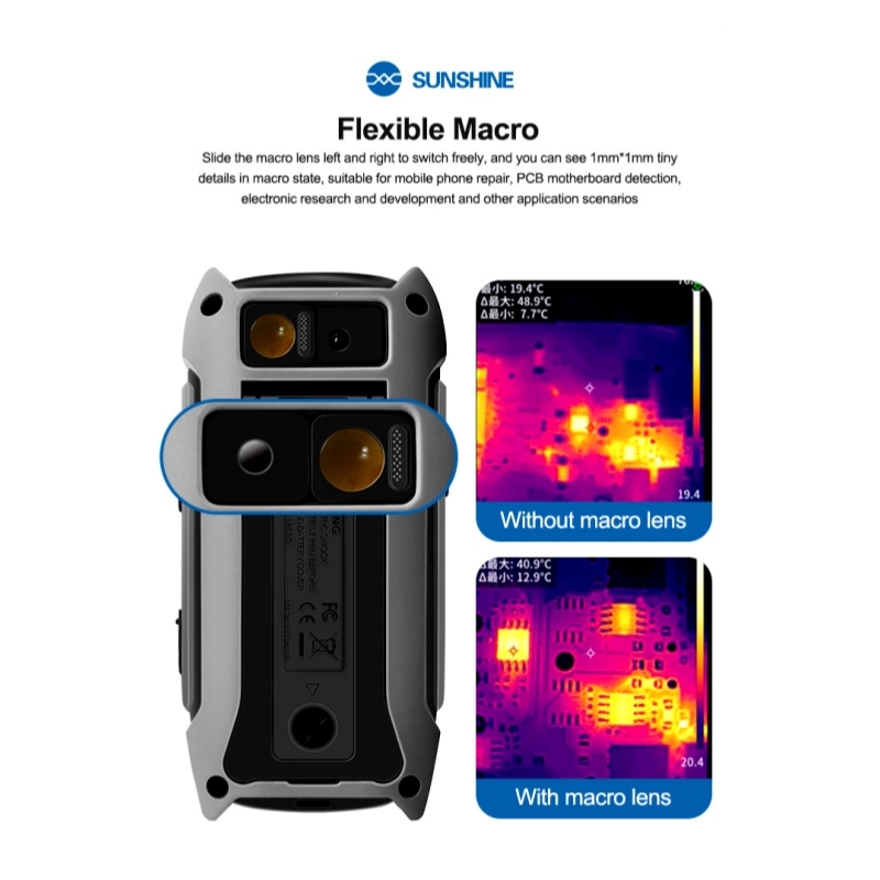 Sunshine TB-10 Pro Infrared Thermal Imaging Camera & Multimeter Function - 256*192 Resolution - Easy to Handheld