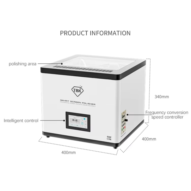 TBK 938F Dual Station Screen Polishing Machine Scratch Removal and Grind for iPhone iWatch Samsung Huawei