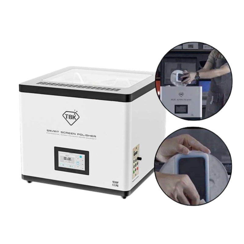 TBK 938F Dual Station Screen Polishing Machine Scratch Removal and Grind for iPhone iWatch Samsung Huawei