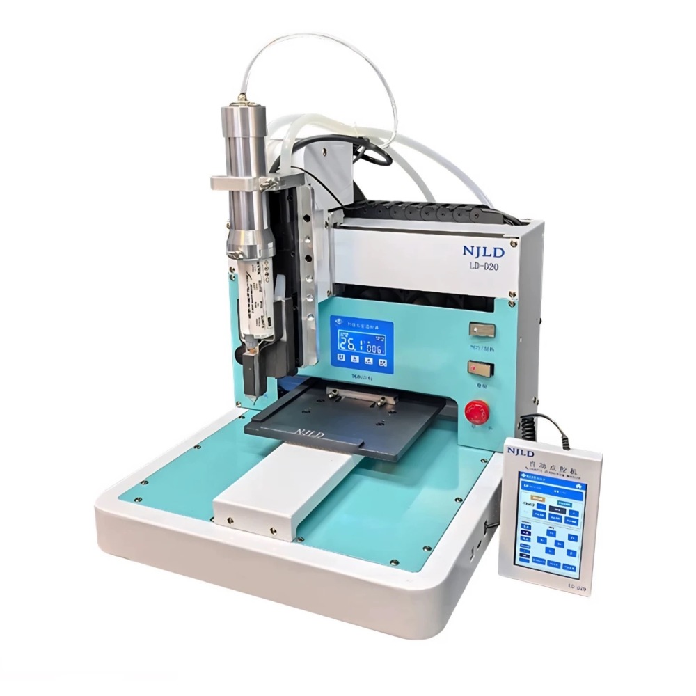 NJLD LD-D20 Auto Glue Dispenser Machine Built-in Refrigeration System and Drawing AB Glue 10:1