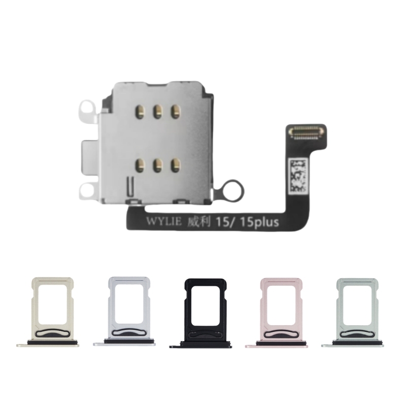 For iPhone 15 15plus Esim Modify to Sim Adapter with Outside Dual Sim Card Tray < Need Drill Hole >