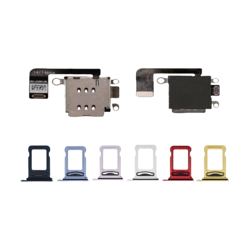 For iPhone 14 14plus Esim Modify to Sim Adapter with Outside Dual Sim Card Tray < Need Drill Hole >