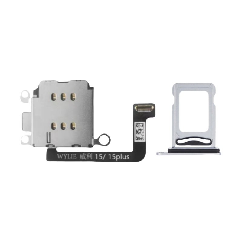 For iPhone 15 15plus Esim Modify to Sim Adapter with Outside Dual Sim Card Tray < Need Drill Hole >