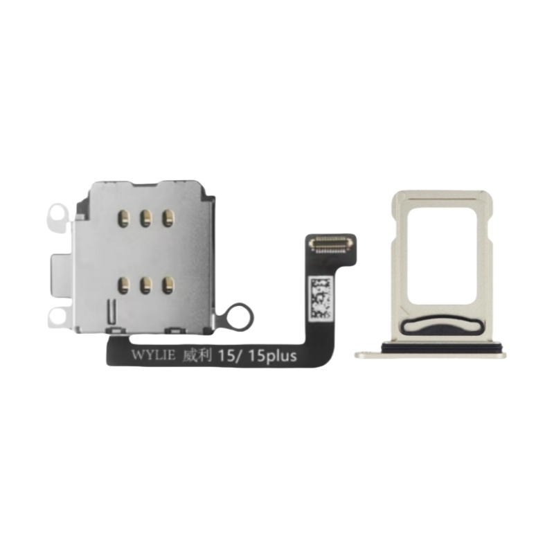 For iPhone 15 15plus Esim Modify to Sim Adapter with Outside Dual Sim Card Tray < Need Drill Hole >