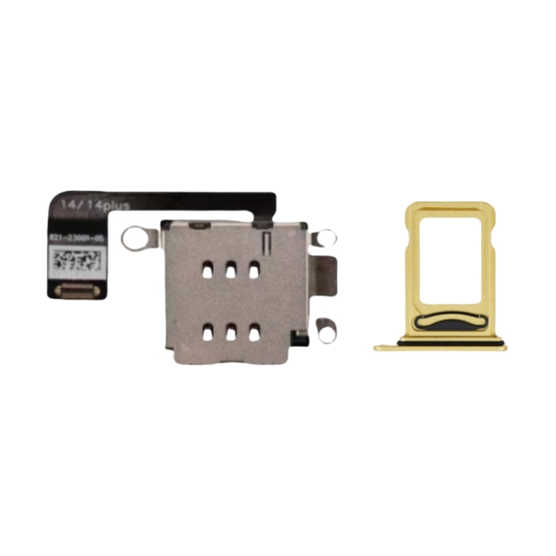 For iPhone 14 14plus Esim Modify to Sim Adapter with Outside Dual Sim Card Tray < Need Drill Hole >