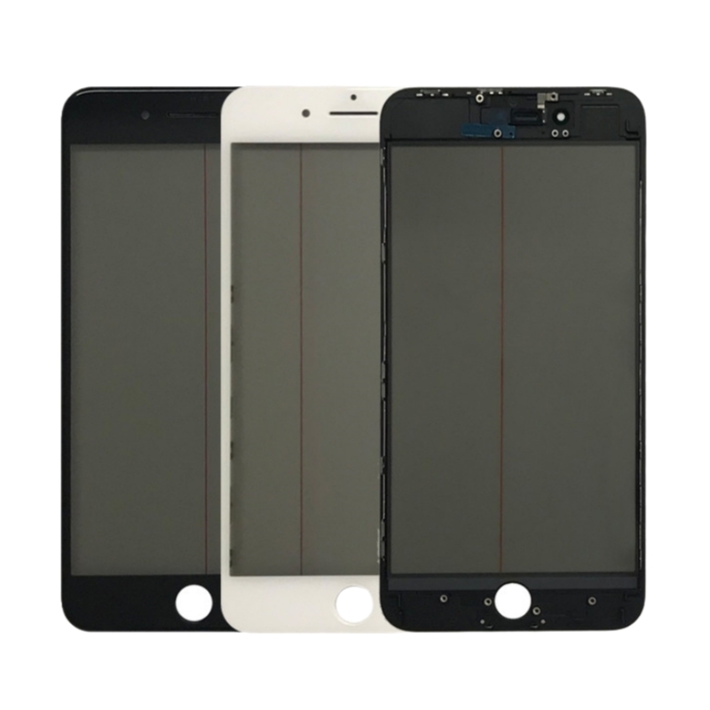 4 in 1 Glass with 250um OCA + Original Polarizer Film + Frame for iPhone 6 7 8