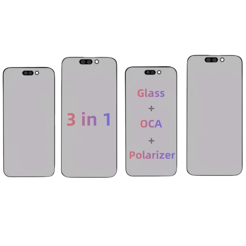 Glass with OCA with Polarizer for iPhone 12 13 14 15 16 17 - 1:1