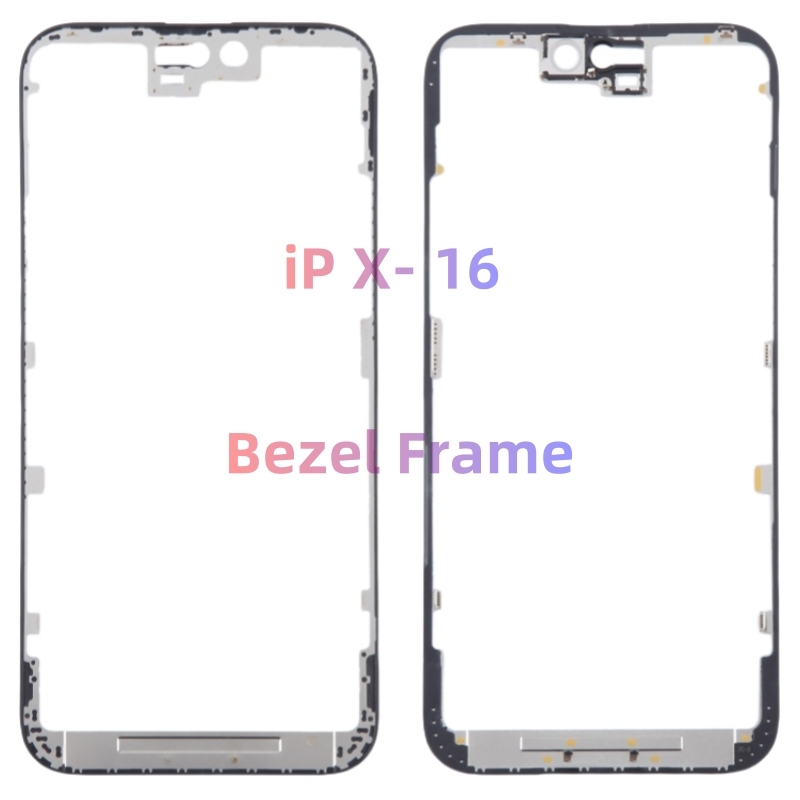 Screen Bezel Frame with 3M Glue for iPhone 16 to X - 1:1
