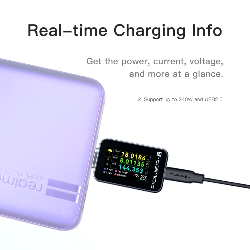 Power-Z C240 USB-C Tester Digital Display Power Meter 240W and PD3.1 QC5.0