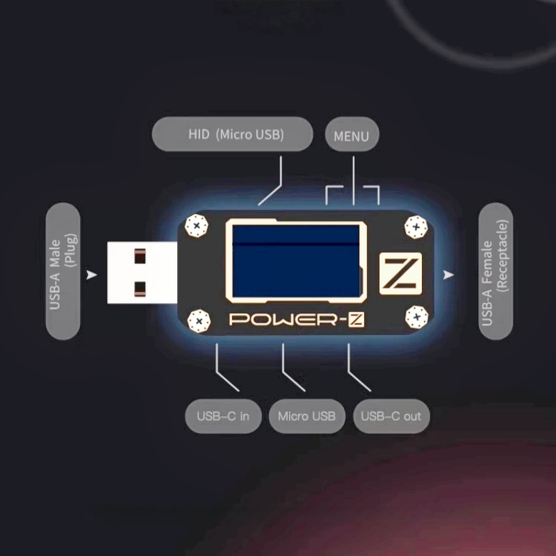 Power-Z KM001Pro Dual Type-C Tester with Digital Display