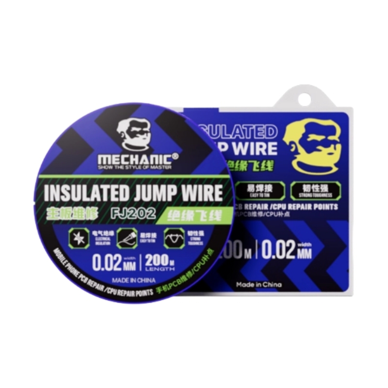 Mechanic 0.005mm 0.01mm Insulated Jumper Wire Non-Enameled Silver Solder Wire for Phone Logic Board Fingerprint Repair