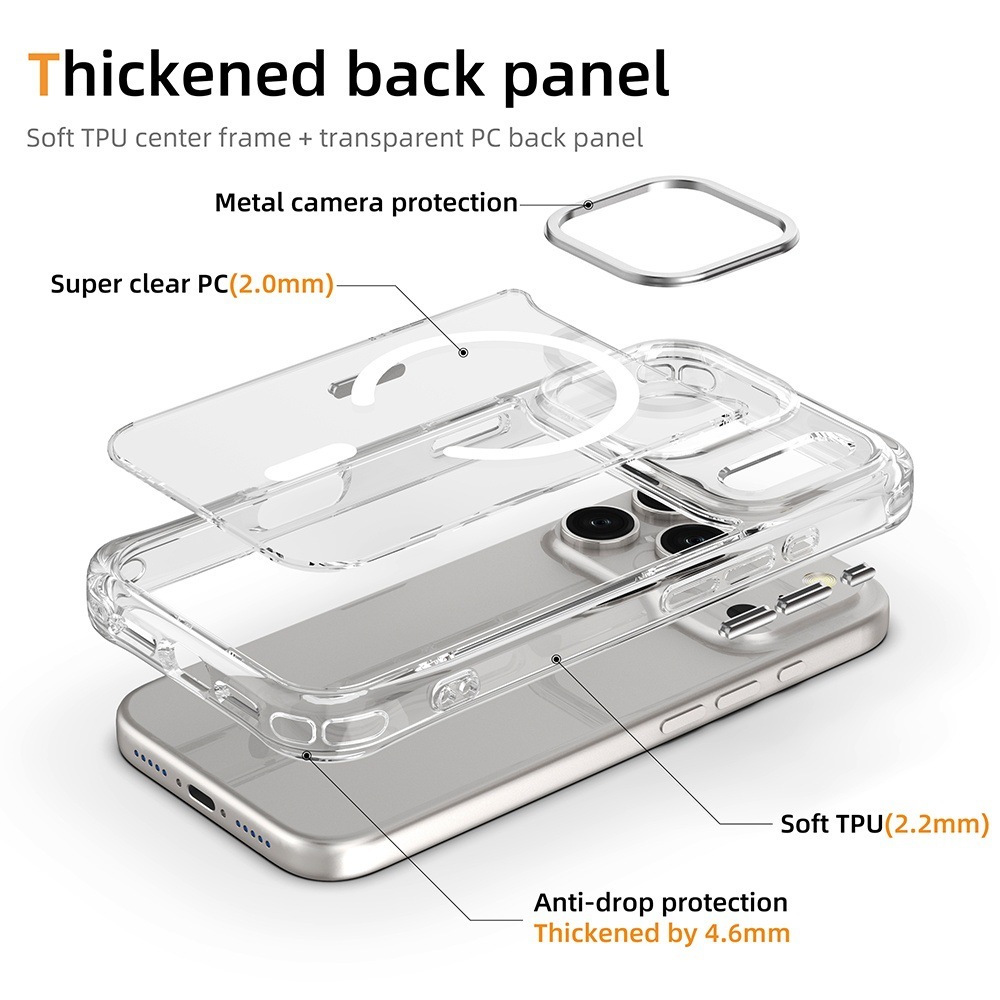 Transparent Magsafe Case Phone Protective Shell for iPhone 17 17Air 17pro 17promax