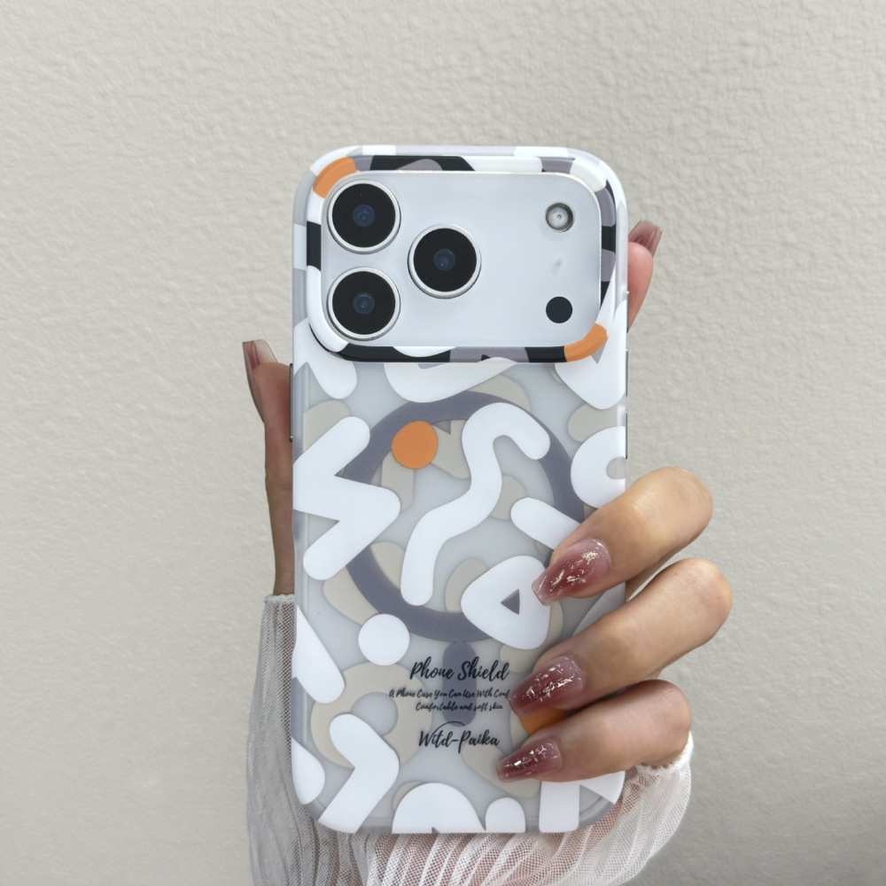 Graffiti Frosted Magnetic Wireless Charging Case for iPhone 17 17 17Air 17pro 17promax