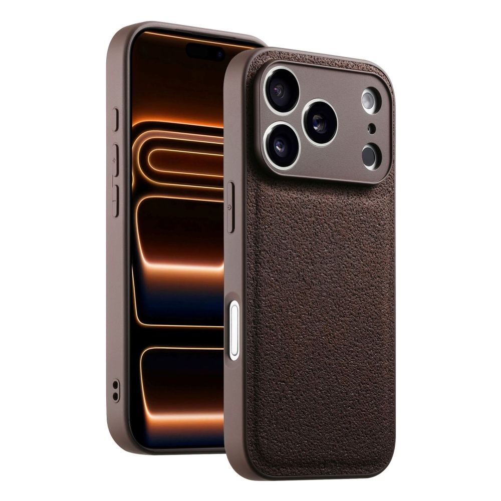 Moon Pit Texture Phone Protective Leather Case Drop-proof for iPhone 17 16 15 14 13 12 11 X