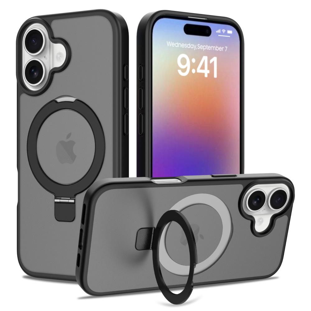 2 in 1 Wireless Magsafe Case with Magnetic Stand Anti-proof for iPhone 17 16 15