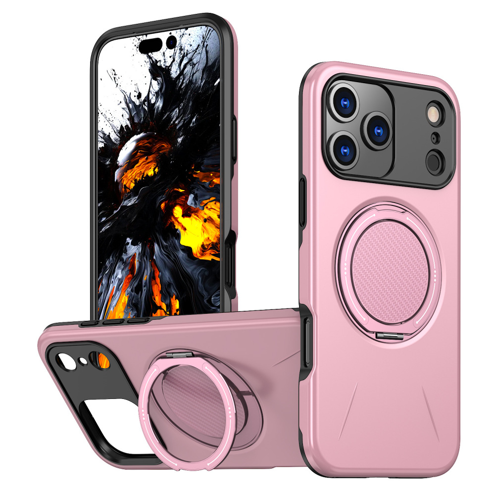 360° Rotating Gear Damping Stand PC+TPU Protective Case for iPhone 17 16 15 14 13 12 11 X