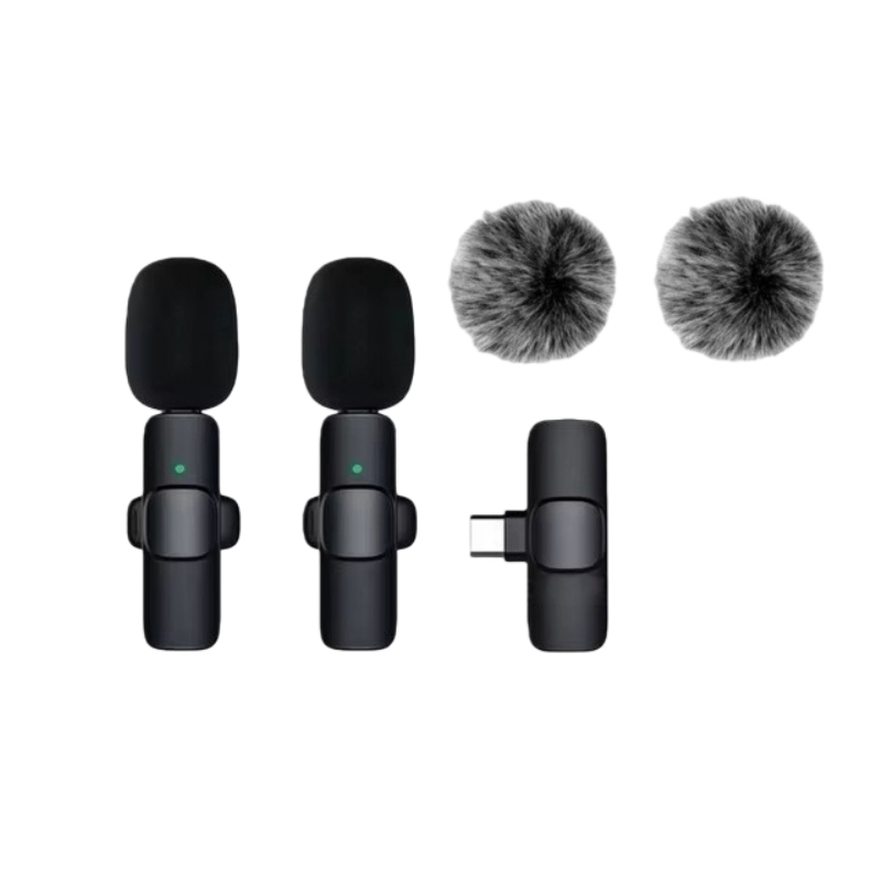 Wireless Collar Microphone Live Broadcast Reverberation Mini Mic for iPhone Android Phone Using