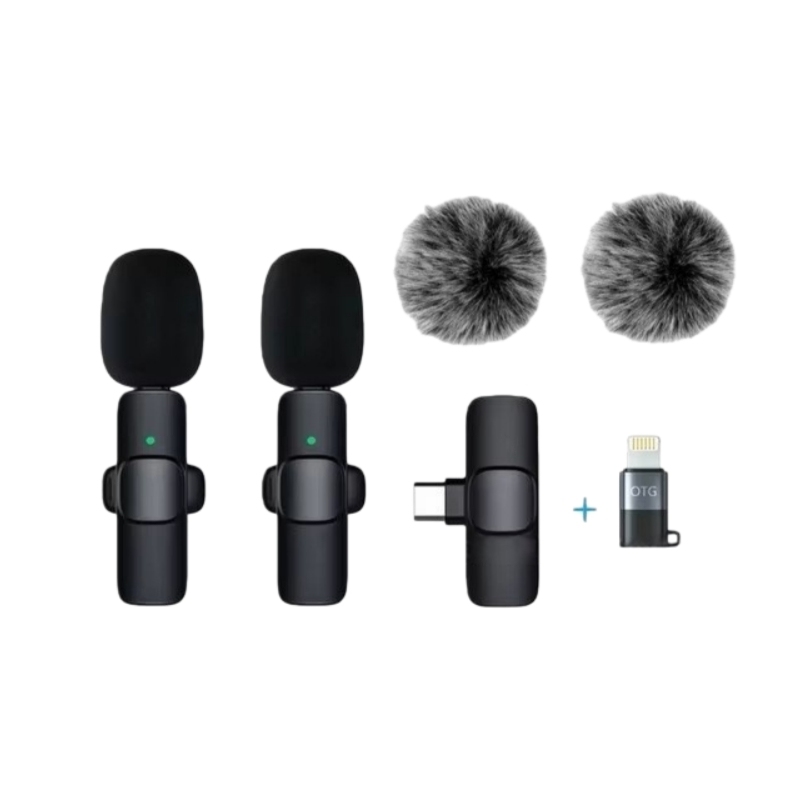 Wireless Collar Microphone Live Broadcast Reverberation Mini Mic for iPhone Android Phone Using