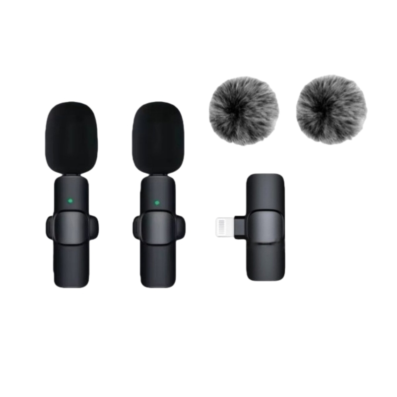 Wireless Collar Microphone Live Broadcast Reverberation Mini Mic for iPhone Android Phone Using