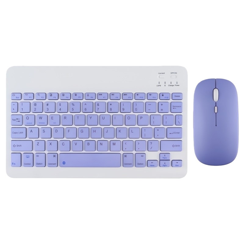 10inch Bluetooth Wireless Keyboard with Mouse Set Compatible with iPhone iPad Android Portable and Lightweight
