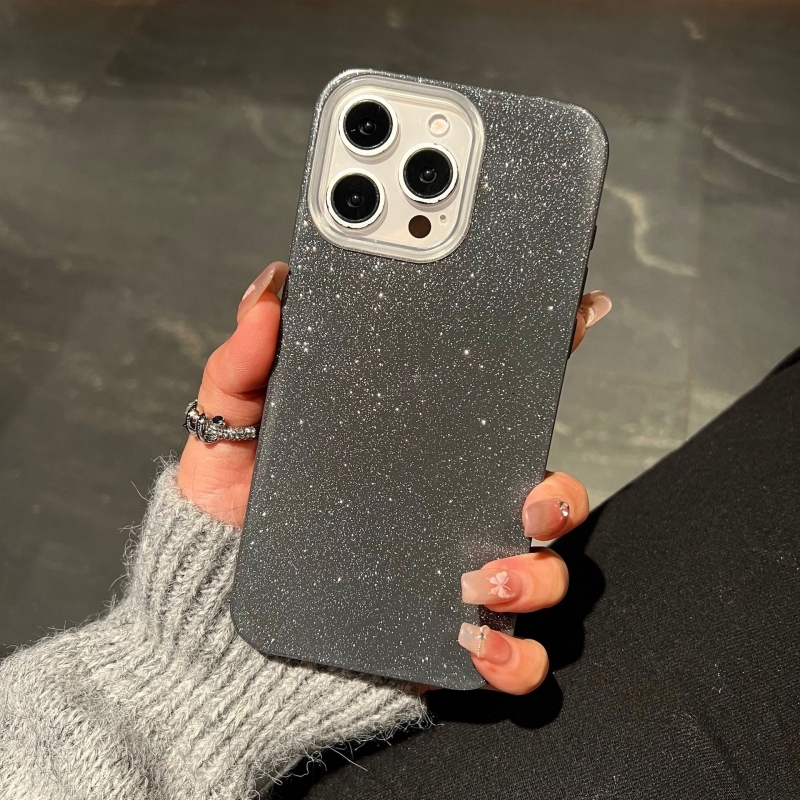 New Glitter iPhone 17 Case, Cross-Border Simple Solid Color Protective Cover for Apple iPhone 16/17