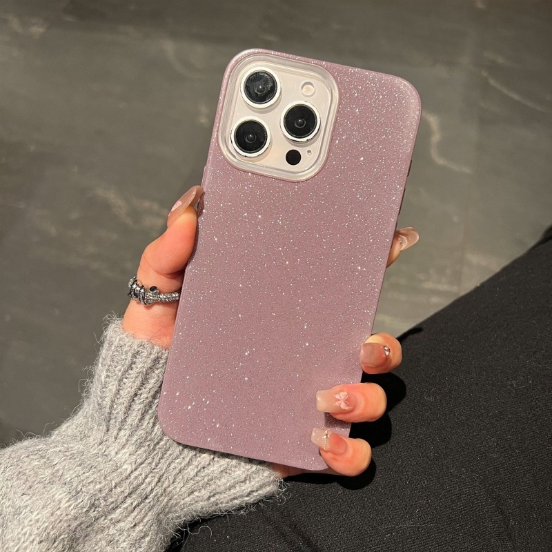 New Glitter iPhone 17 Case, Cross-Border Simple Solid Color Protective Cover for Apple iPhone 16/17