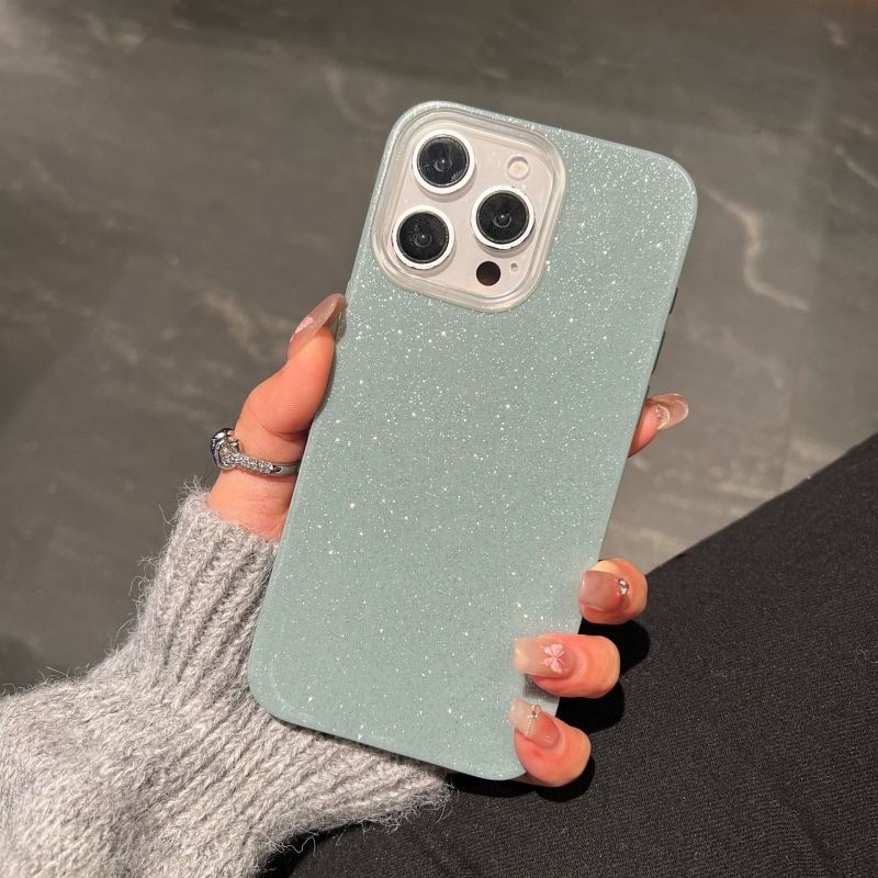 New Glitter iPhone 17 Case, Cross-Border Simple Solid Color Protective Cover for Apple iPhone 16/17