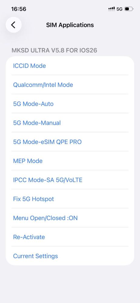 MKSD Ultra V5.8 Fold Version Esim 5G Mode Sim Unlock Chip for iPhone 12 13 14 15 16 iOS26 18 17 16