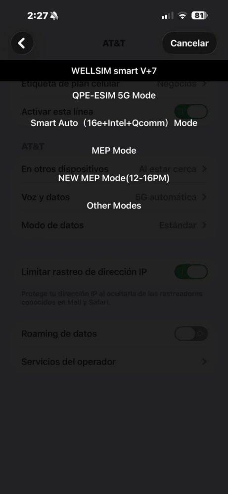 Wellsim Smart V+7 Sim unlock Chip 3 in 1 Mode Auto Choose for iPhone 16 15 14 13 12 11 X 8 7 6