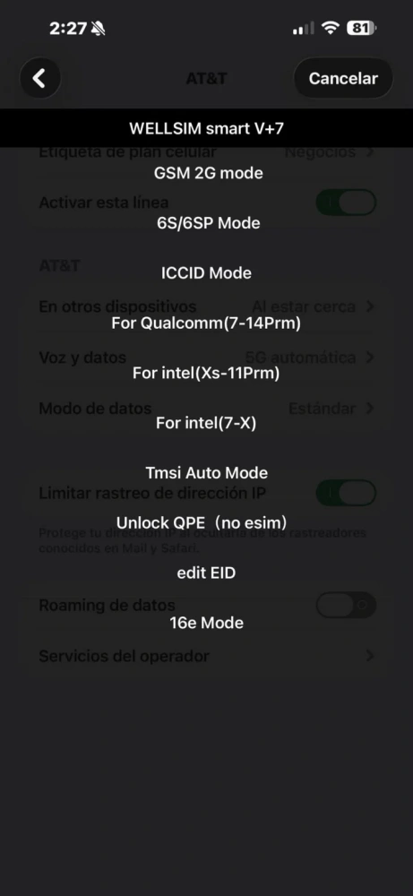 Wellsim Smart V+7 MEP Mode No Debugging Sim Unlock Chip for iPhone 16 15 14 13 12 11 X 8 7 6