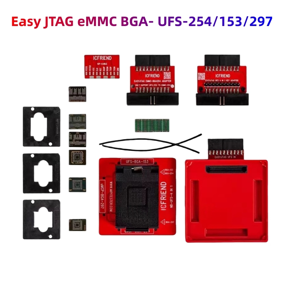 z3x Easy Jtag Plus Box  2025 Version Full Set eMMC Socket BGA153/169 BGA162/186 BGA221 BGA529 BGA254 BGA095
