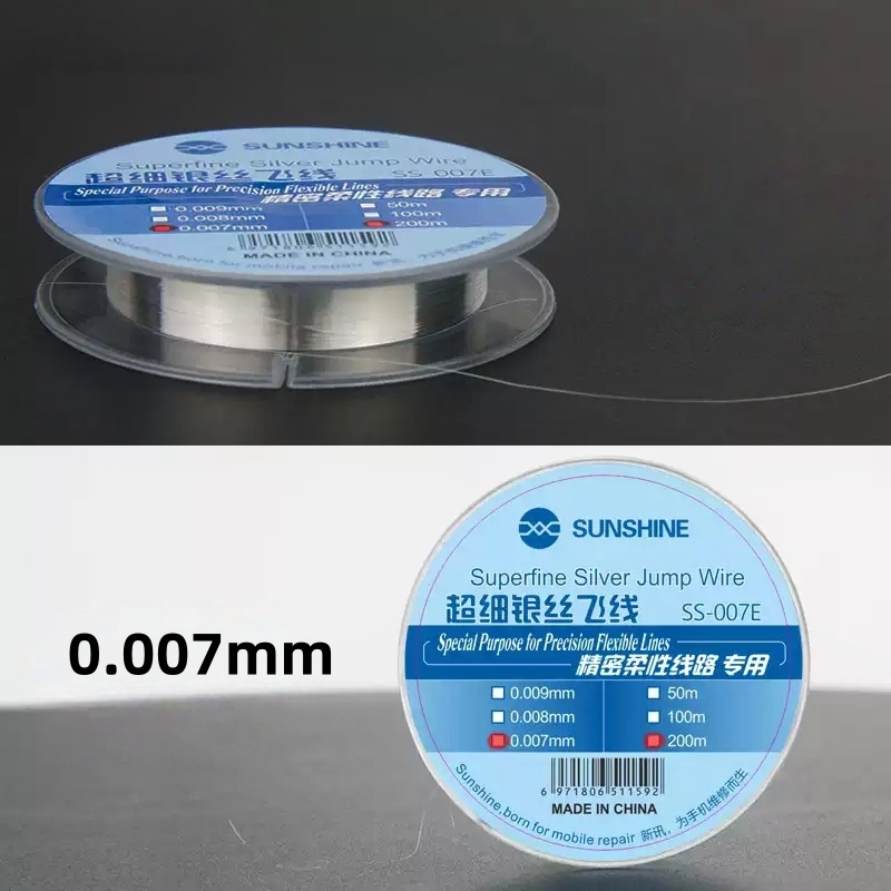 Sunshine Superfine 0.007mm phone Repair Jumper Wire Silver Phone Fingerprint Repair Wires