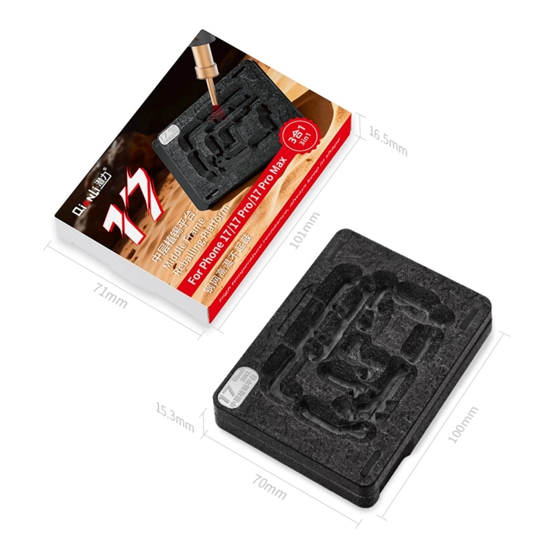 Qianli IP17 Reballing Stencil Set Middle Layer Template Precision Position No Bulging