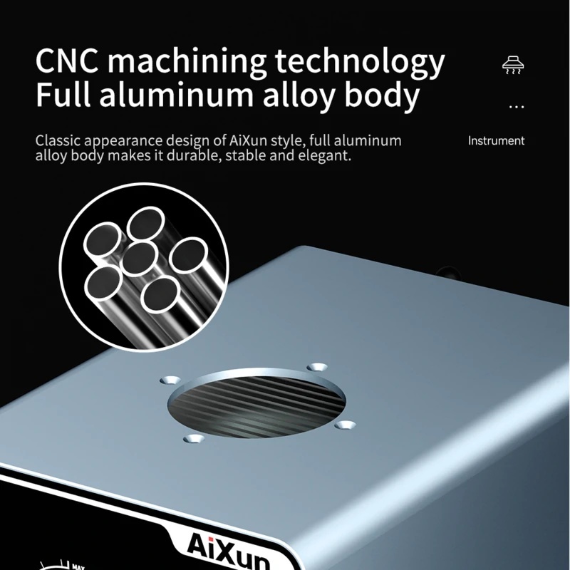 Aixun ES02 Desktop Fume Extractor Soldering Smoke Absorber With LED Light