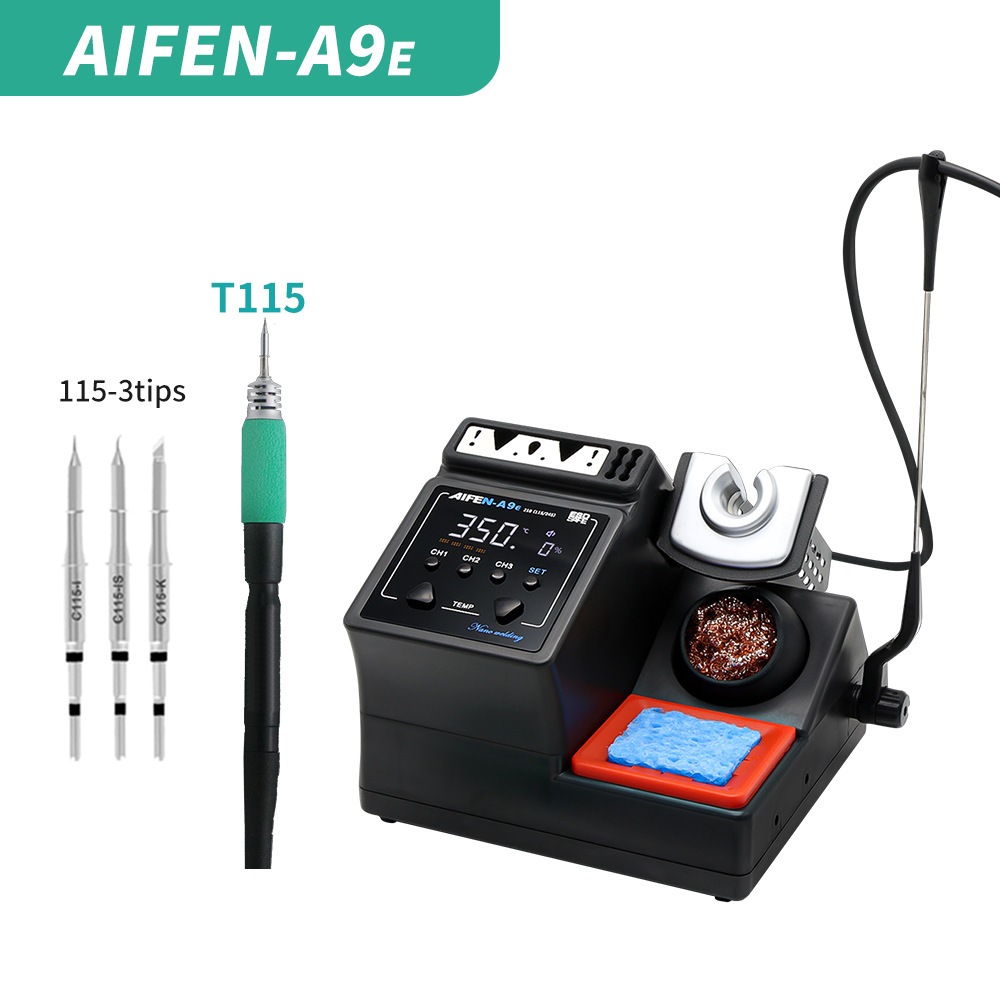 AIFEN A9E 120W Solder Iron Station Compatible with T115/T210/T245 Handle