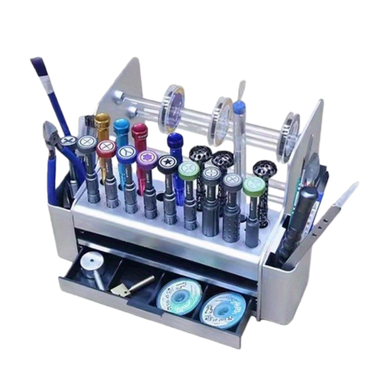 Multifunctinoal Phone Repair Tools Storage Box Deskop Screwdriver Tool Organizer for Watch Electronics Repair Pad Sorting