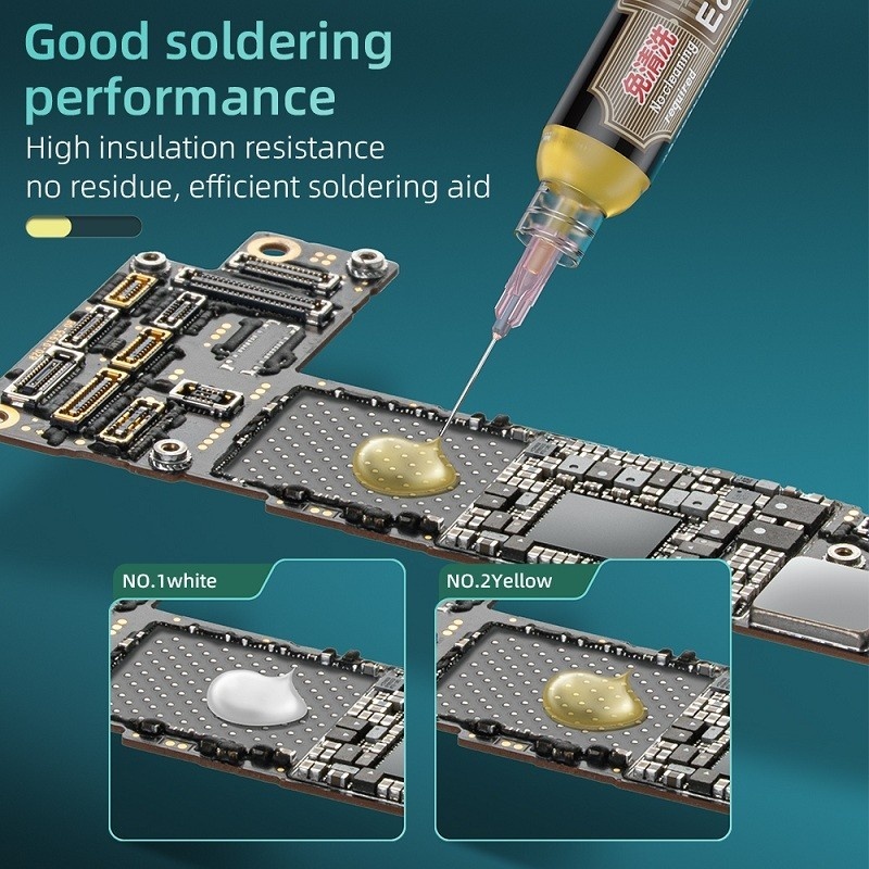 YCS No.1 Solder Flux Halogen-Free No Cleaning White Soldering Flux for Micro Welding Work Electronics Repair