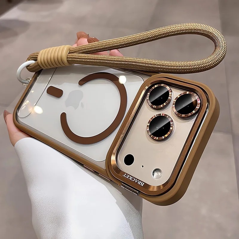 Metal Lens with Lanyard Phone Protective Case for iPhone 17 16 15 14 13 12 11
